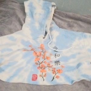 Blue tie-dye Artist Union small hoodie